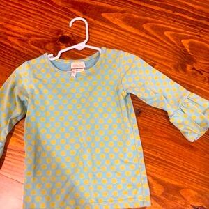 Matilda Jane green polka dot top Size 4